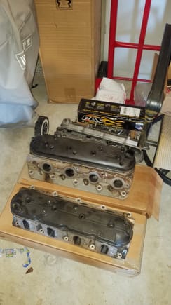 317 heads, studs, springs, valve covers, and new brakets waiting to go