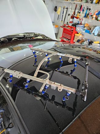 Ls3 fuel rails with two -8 fittings welded on