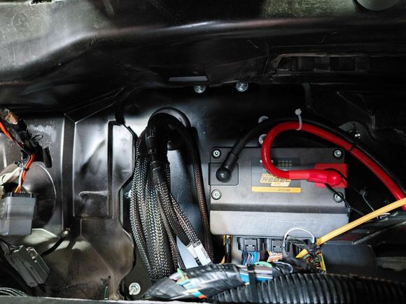 Behind the glove box