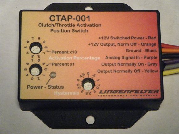 Lingenfelter adjustable clutch pedal position/tps/app activation switch module.