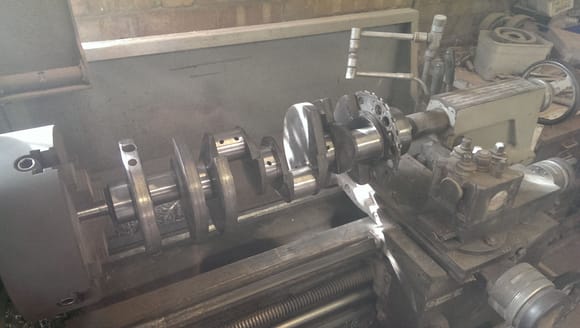 Machining a long truck crank to the same as the short LS style