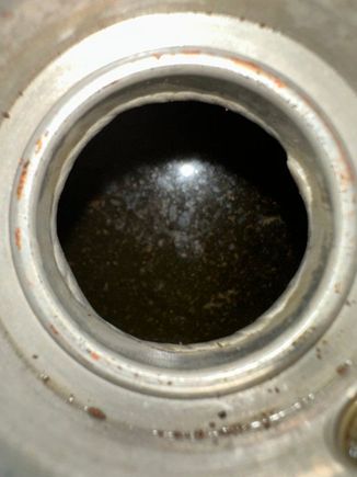 This is looking in the overflow tank (not the radiator)