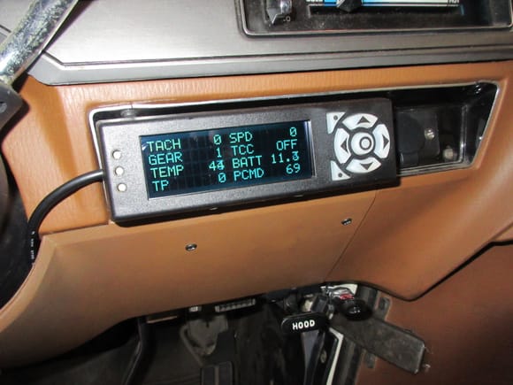 Compushift Trans Controller display.  Great upgrade.  Not always necessary since the Compushift is Bluetooth compatible. Chevy G30 van 4l80e trans swap