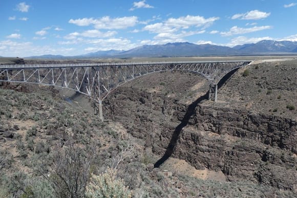 Rio Grande gorge and bridge near Taos NM