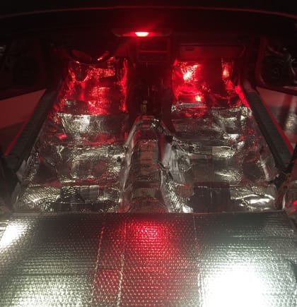 Heat shield installed along with foot well LEDS.