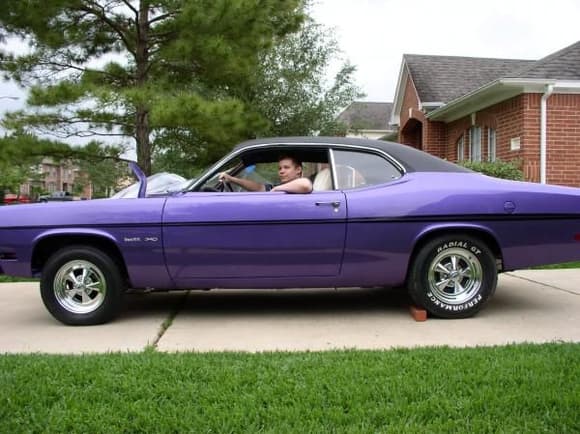 Chad in '70 Duster 340, 4-speed