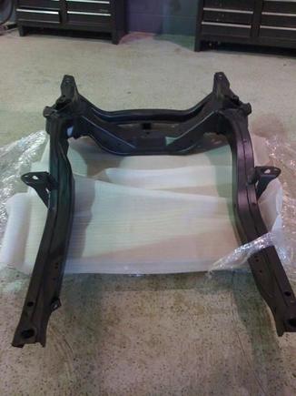 Sub frame back from powder coating