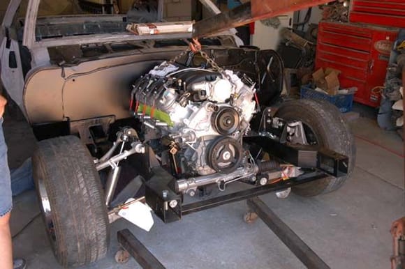 Test fitting the LS7 and T56 on August 16, 2006