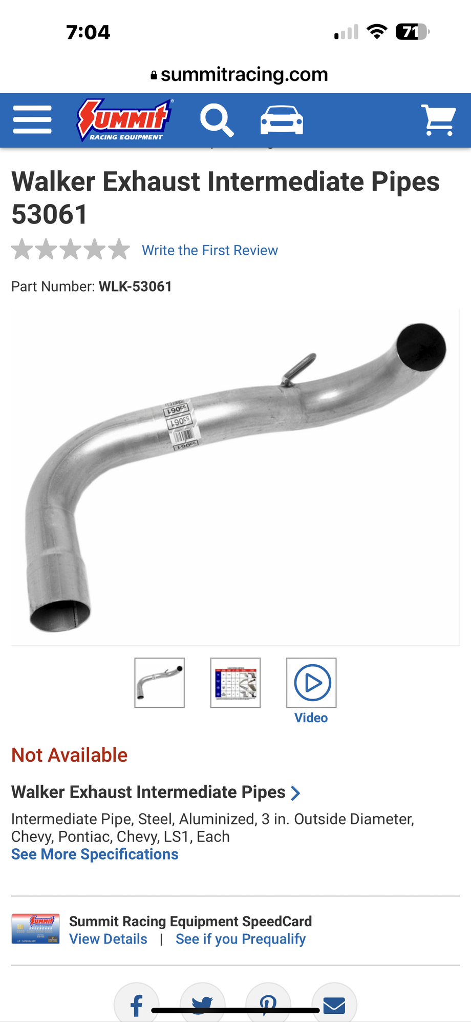 Engine - Exhaust - Dynomax 98-02 F-Body LS1 Exhaust Intermediate Pipe - New - West Bend, WI 53090, United States