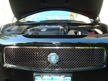 E&amp;G Black ice heavy mesh Grille w/Transformer Autobot Badge.. the Badge change color depending on light output
