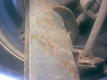 rust on the rear axle