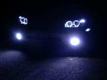 AngelEyes with 6000k fogs and LED running lights and sidemarkers