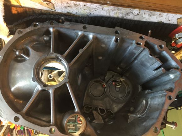 Tranny case cleaned.