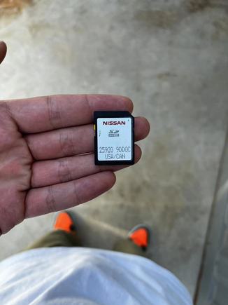 This is the SD card given to me by the seller 