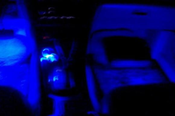 blue led bars under seats