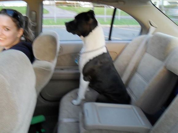 Me and Khye enjoying the new car smell :)