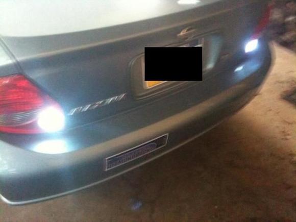 SMD back-up lights. These give off a solid white color. it's also pleasing to the eye :)