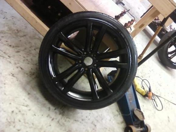The wheels after paint