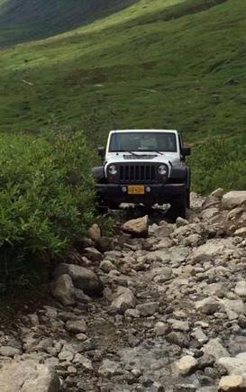 diff lock on the rubicon pays off...stock though