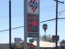 Gas sign. 