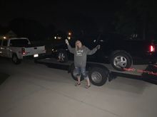 Finally home. The wife is glad to be out of truck.