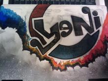 old design on laptop ... YENI is an abbreviation of Yesterdays Nightmare ... which is me as well