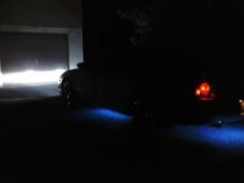 Blue LED underglow and 12000K HIDs