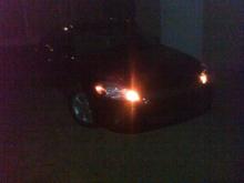 Parking lights at night-no glare