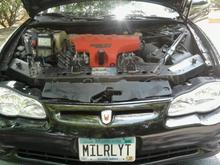Engine cover painted