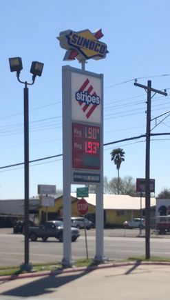 Gas sign. 
