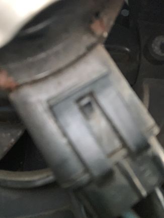 Then realized fan wire harness was still attached. Can’t see it to get it undone. 