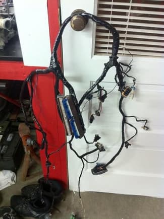 wiring harness that was put on a diet! (cutout all wiring i no longer needed)