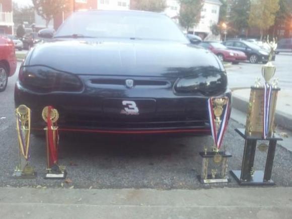 Interrupting the Dodge NASCAR with my collection of medals and trophies...