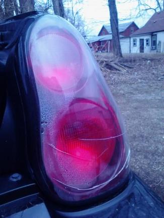 old right tail light