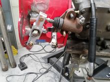 Belcrank modification needed to clear headers.