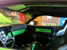 The handmade custom interior by my girl friend..i wanted something different...black suade