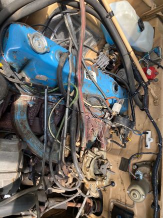 Most of this vacuum line smog stuff needs to go, I want to see the engine