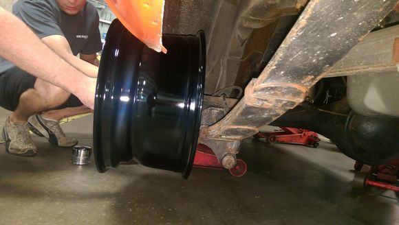 about an inch of clearance. 