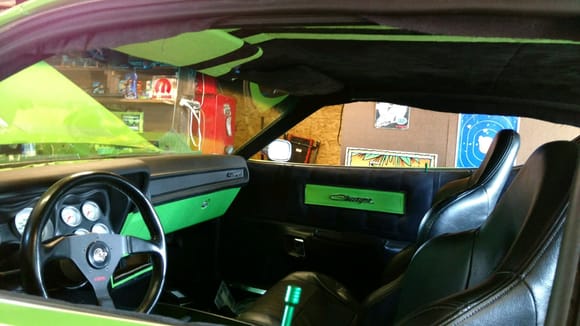 The handmade custom interior by my girl friend..i wanted something different...black suade