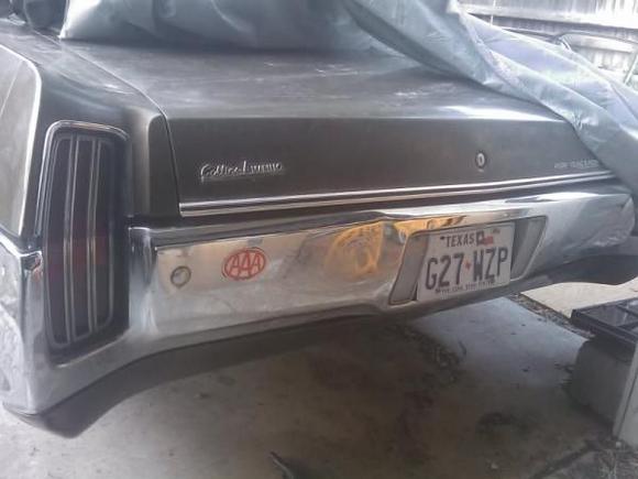 72 Chrysler Bumper ding, but not to bad...