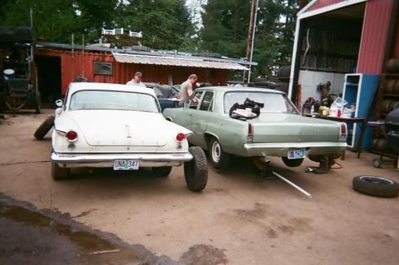 wildcat parts pull...i buy lola for $1,100, with $400 trade-in the 67 valiant next door to her in pic. the 67 had just thrown her spider gears on the way up, and had thrown rods. i had just got an ins. settlement from a no-fault fender bender on the 67, which paid for lola.