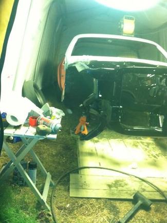 Front suspension going back on