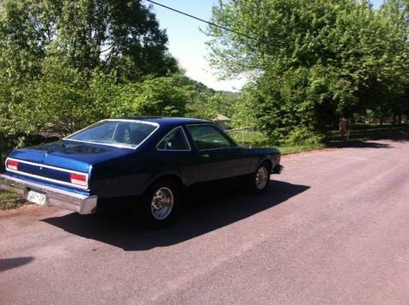 1977 Dodge Aspen 2 Door Coupe. Rear right side view.