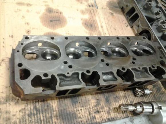 Cleaning a bit of the carbon off of bottom of head