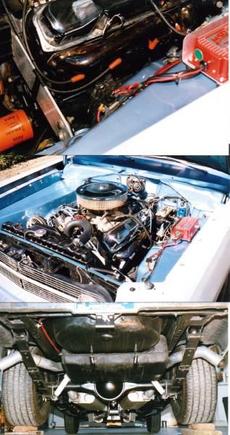 Motor - Note - Elephant Ears Mount. &amp; Under Rear - Note -- 3" Tail Pipes Dump Like a Chevy Nova