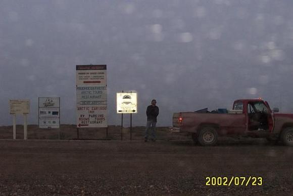 Anyone watch Ice Road Truckers on History Channel? I took this photo of my friend Eric with Old Red in Prudhoe Bay, Alaska in Summer 2002.