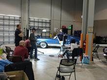 On the set filming for a tire care product Commercial