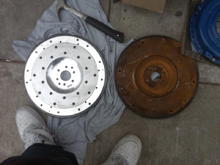 12 lbs spec flywheel - 22.5 lbs OEM flywheel