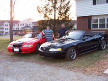 Tim's stang and dad's stang (sold)