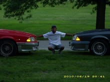 Me and my 2 '87 Stangs